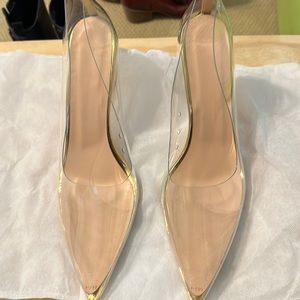 Only Maker clear vinyl? High heels 4 1/3” stilettos HTF size 13